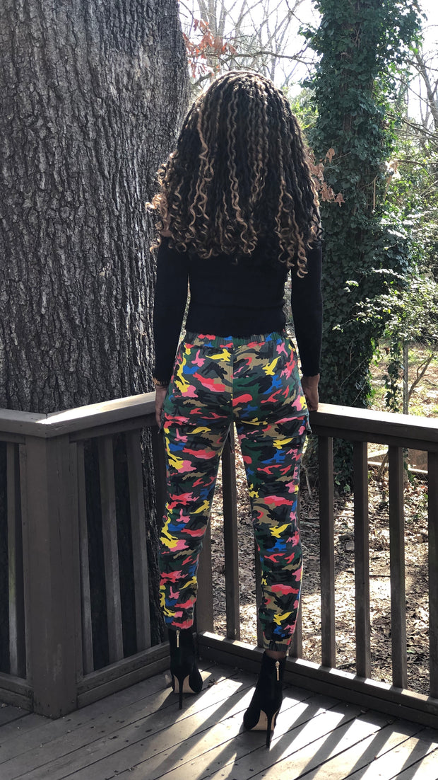 Multi Color Camo Denim Jogger - VeA Posh 